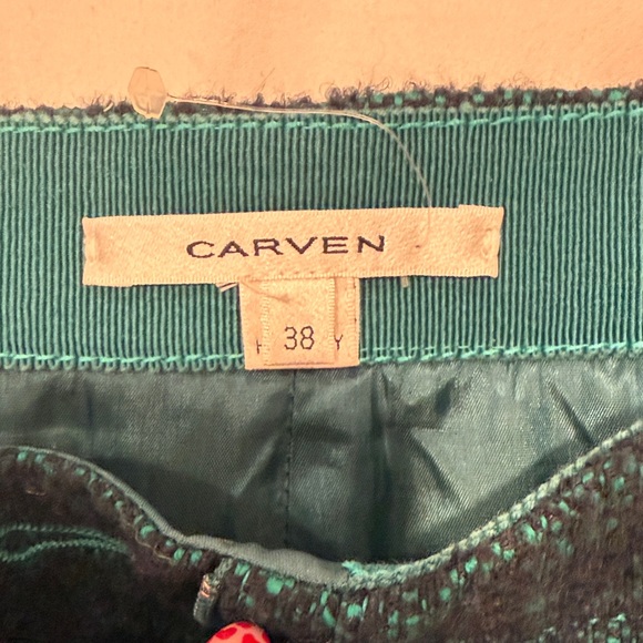 Carven Dark Teal A-Line Skirt - Picture 2 of 4